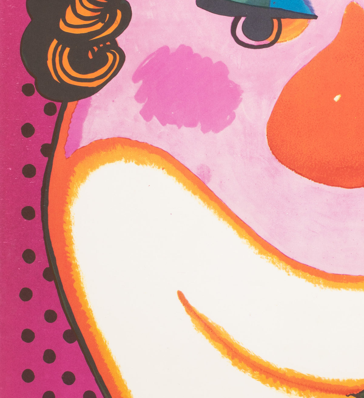 Cyrk Clown 1974 Polish Circus Poster, Bocianowski - detail