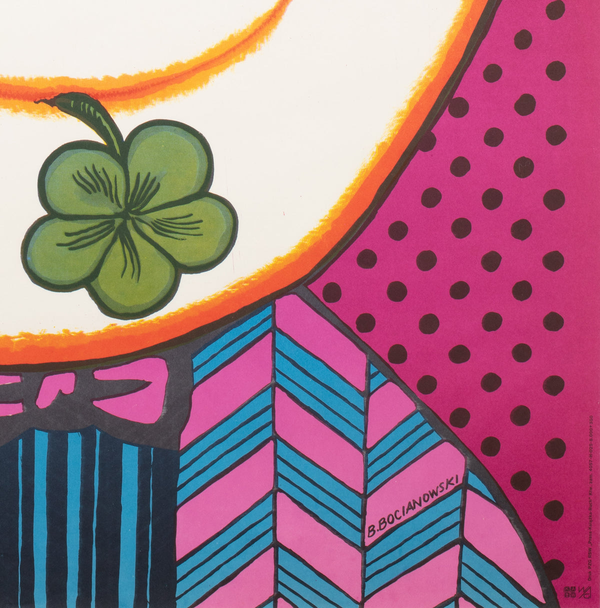 Cyrk Clown 1974 Polish Circus Poster, Bocianowski - detail