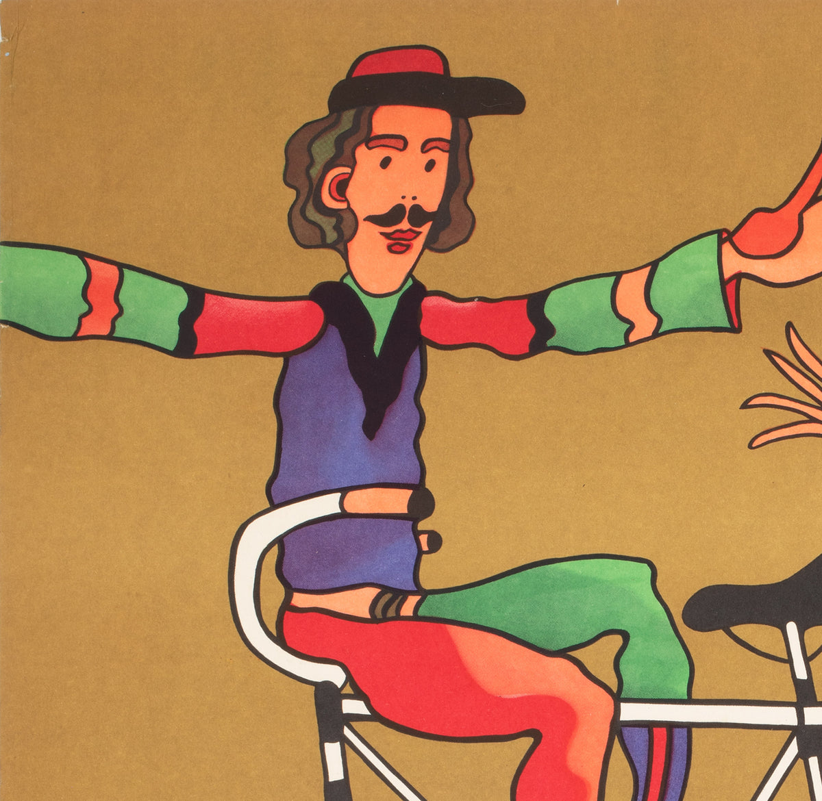 CYRK Cycling Acrobats 1975 Polish Circus Poster, Stachurski - detail