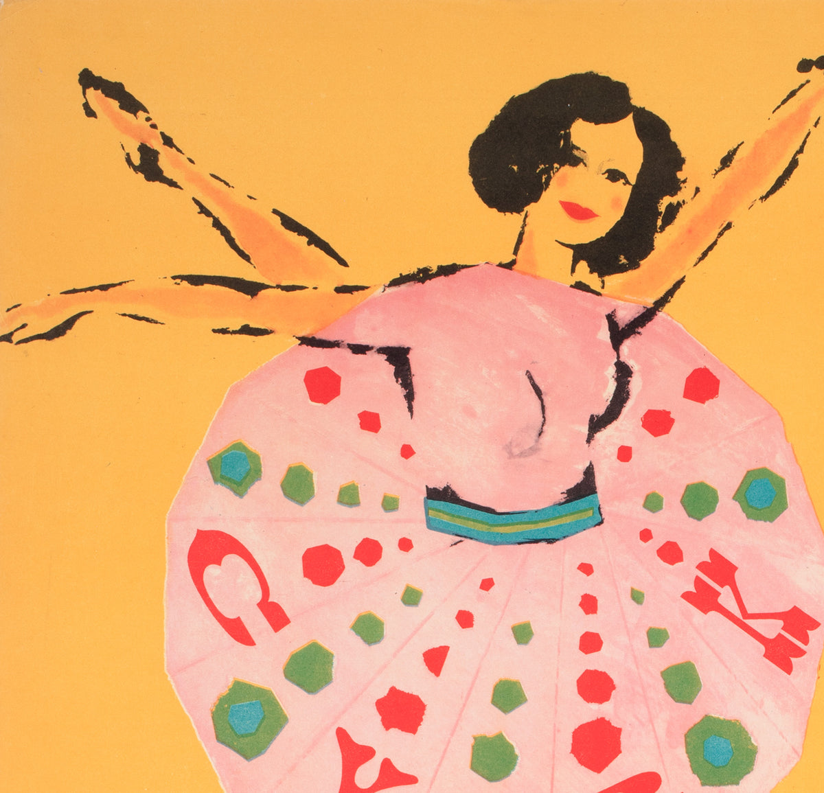 Cyrk Dancer on Horseback 1966 Polish Circus Poster, Wasilewski - detail