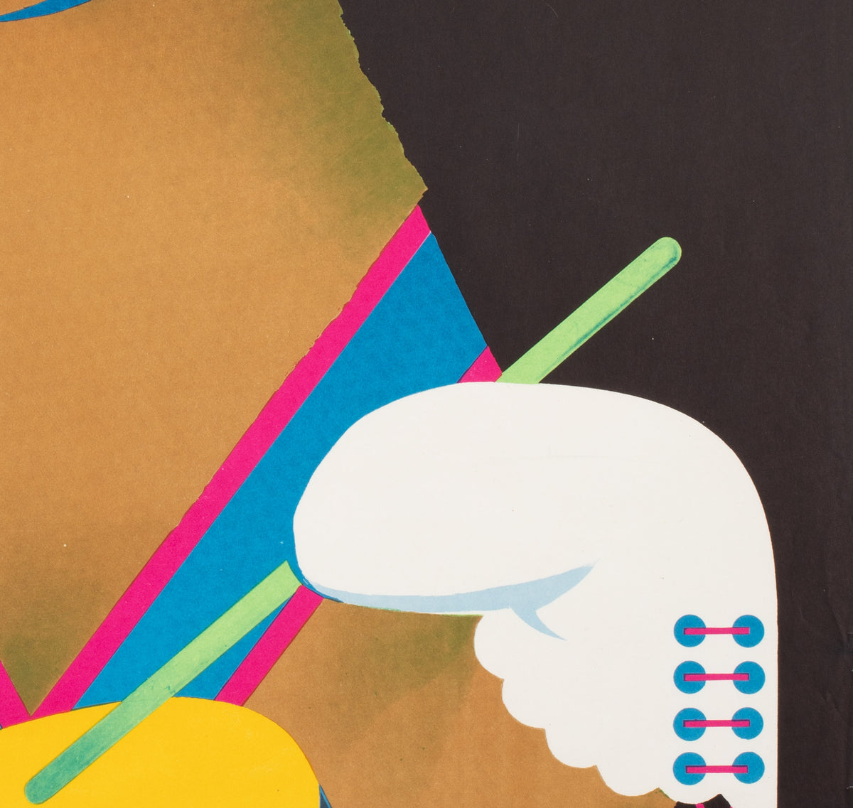 CYRK Drumming Bear 1975 Polish Circus Poster, Majewski - detail