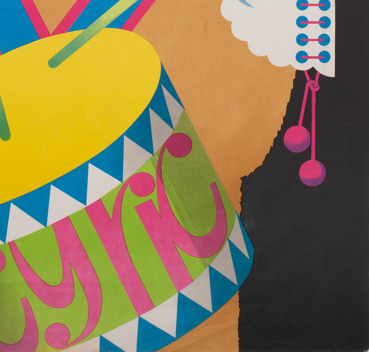 CYRK Drumming Bear R1982 Polish Circus Poster, Majewski