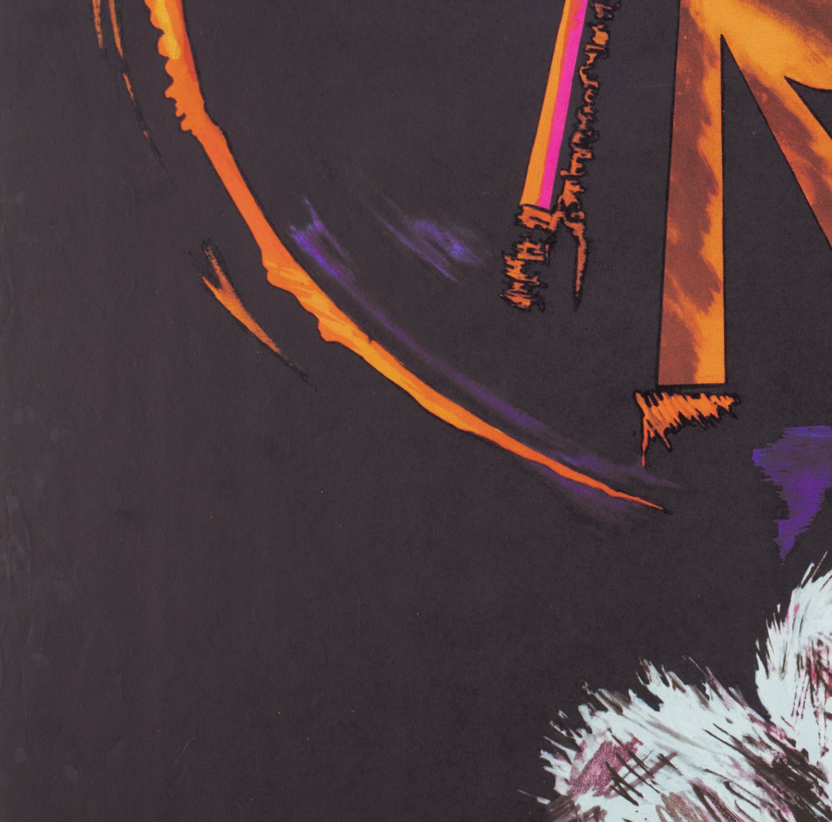 Cyrk Drumming Poodle and Parrot c1965 Polish Circus Poster, Baczewska - detail