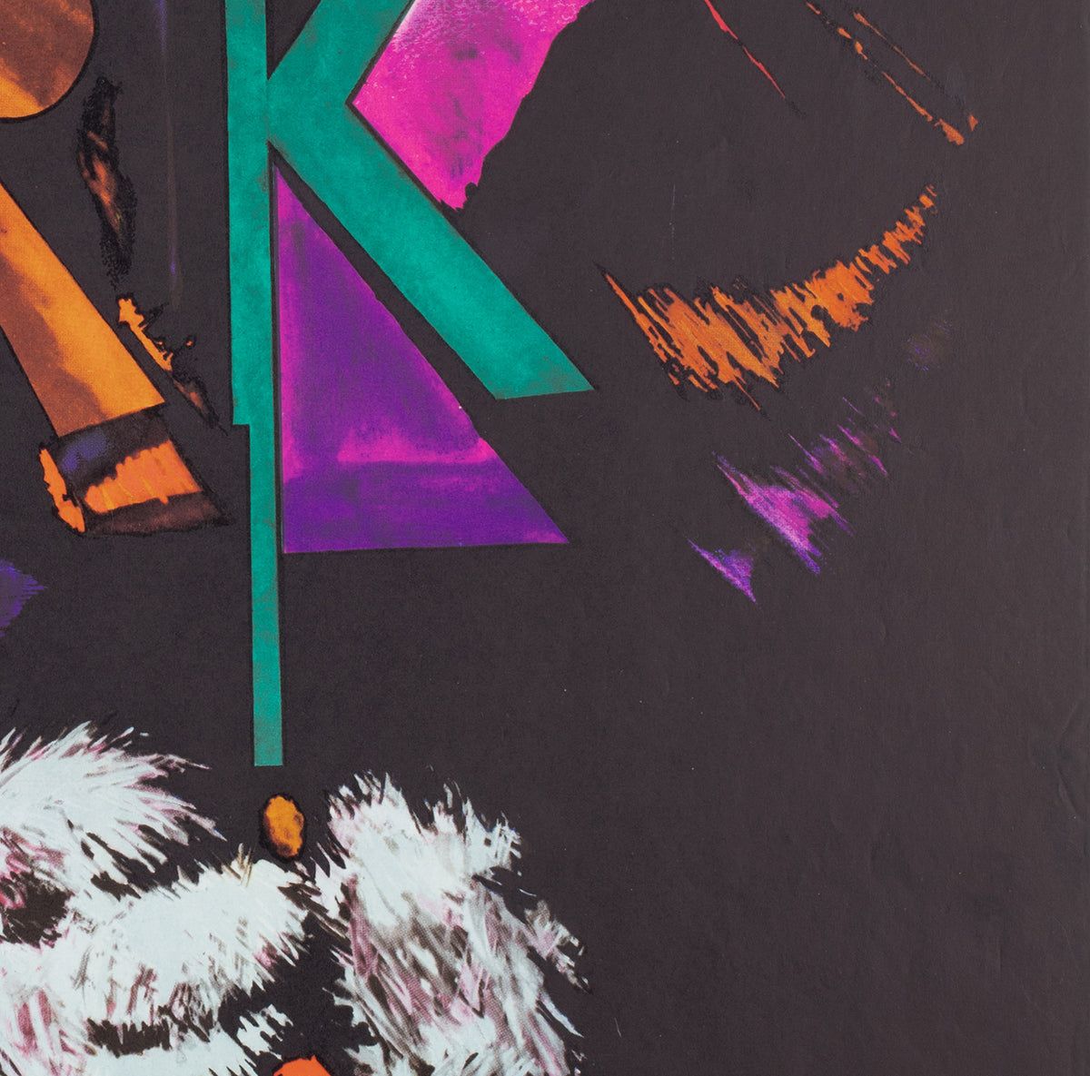 Cyrk Drumming Poodle and Parrot c1965 Polish Circus Poster, Baczewska - detail