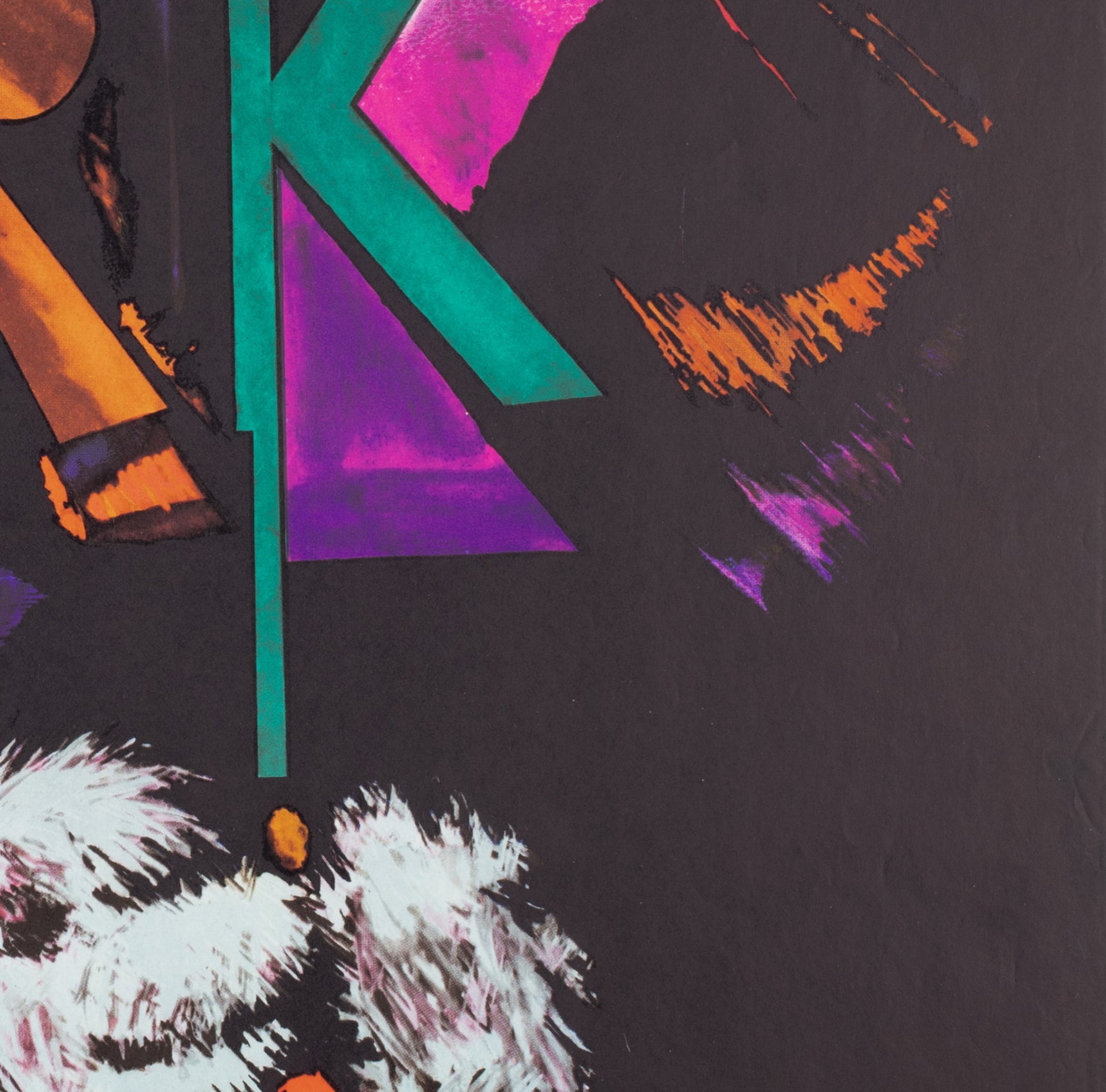 Cyrk Drumming Poodle and Parrot c1965 Polish Circus Poster, Baczewska - detail
