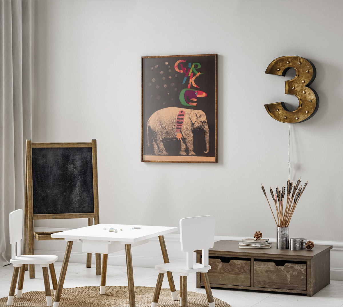 Cyrk Elephant Riding Acrobat 1962 Polish Circus Poster, Cieslewicz