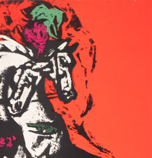 Cyrk Four Horses of the Apocalypse 1965 Polish Circus Poster, Jodlowski - detail