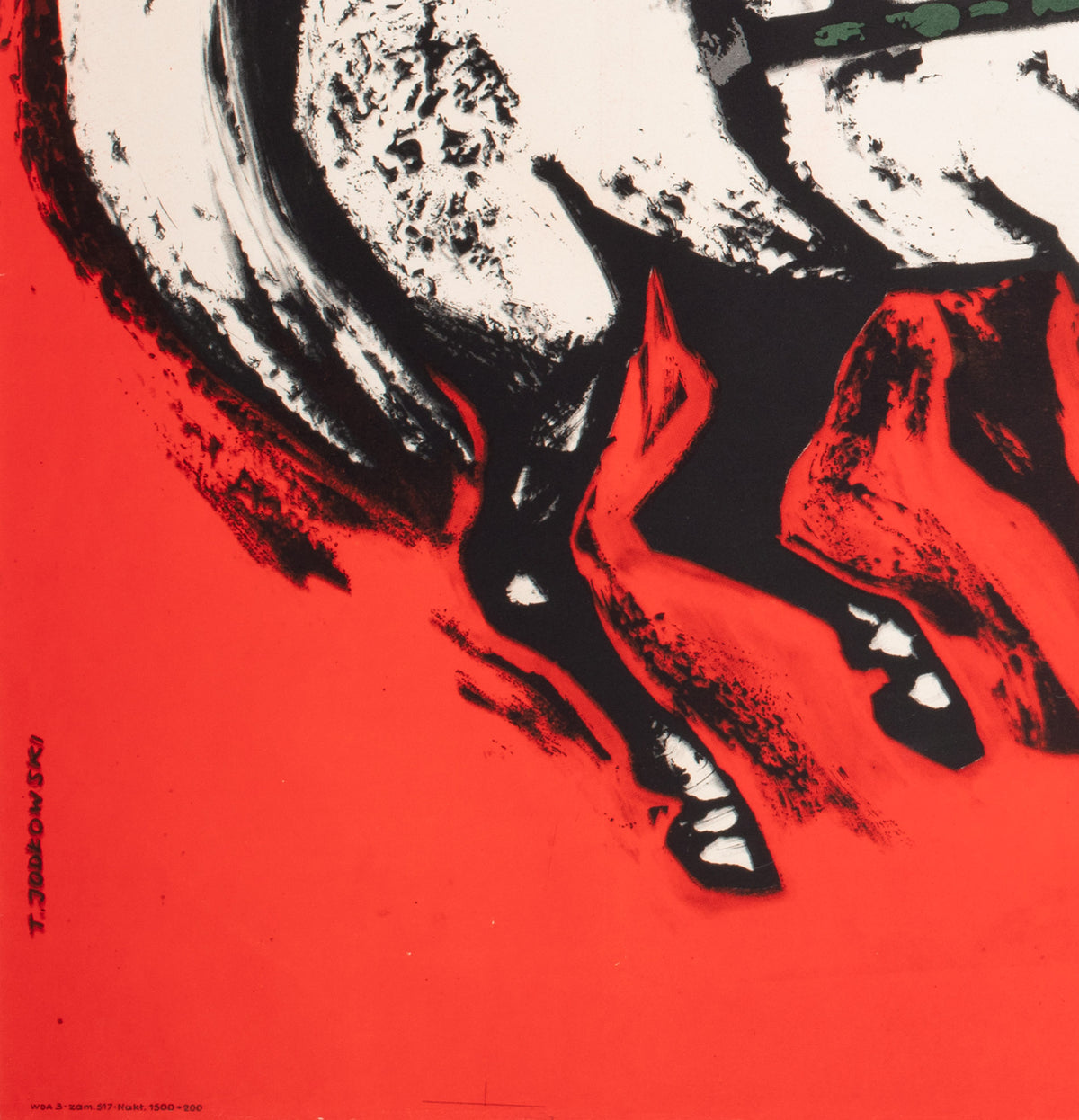 Cyrk Four Horses of the Apocalypse 1965 Polish Circus Poster, Jodlowski - detail