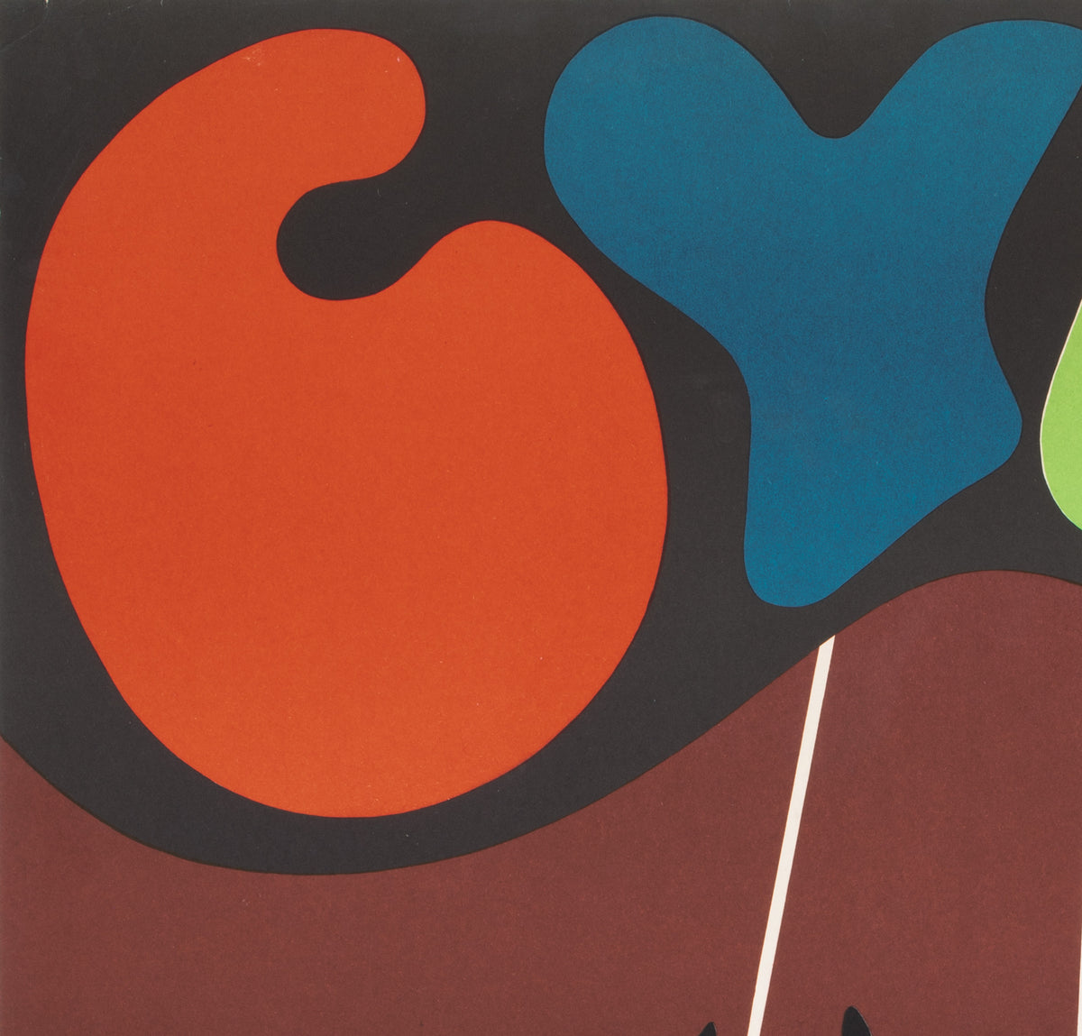 Cyrk Hanging Acrobats 1975 Polish Circus Poster, Jan Kotarbinski - detail