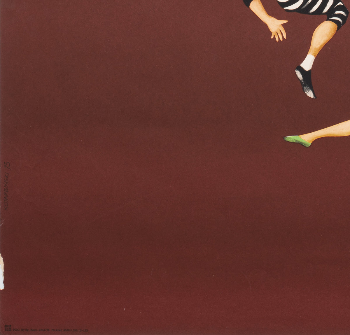 Cyrk Hanging Acrobats 1975 Polish Circus Poster, Jan Kotarbinski - detail