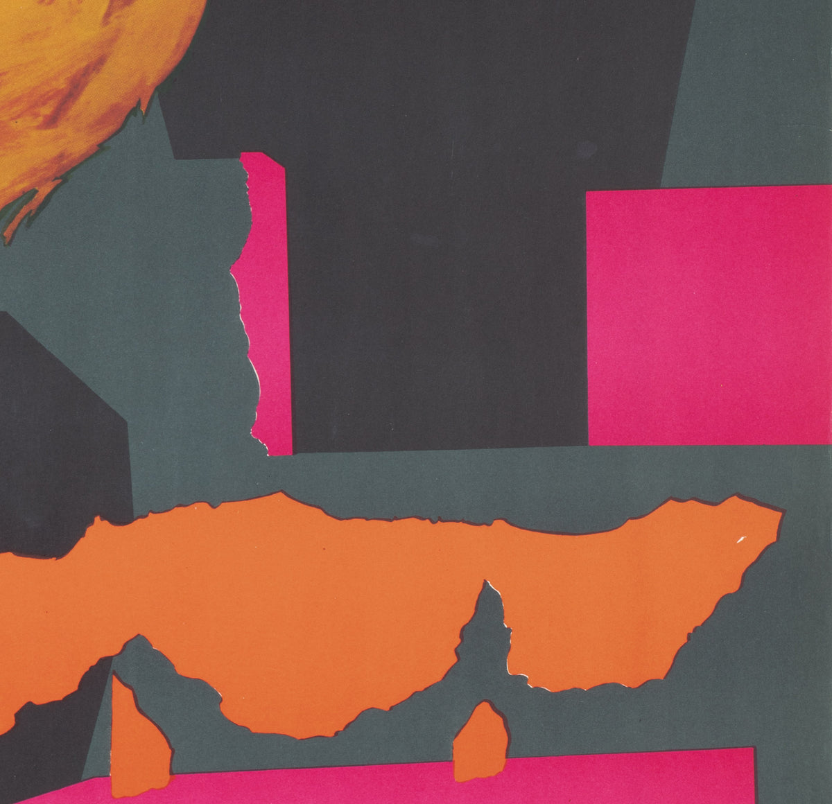 Cyrk Leaping Lioness 1963 Polish B1 Circus Poster, Tadeusz Jodlowski - detail