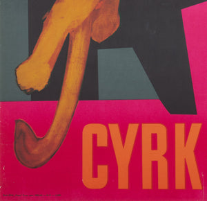Cyrk Leaping Lioness 1963 Polish B1 Circus Poster, Tadeusz Jodlowski - detail