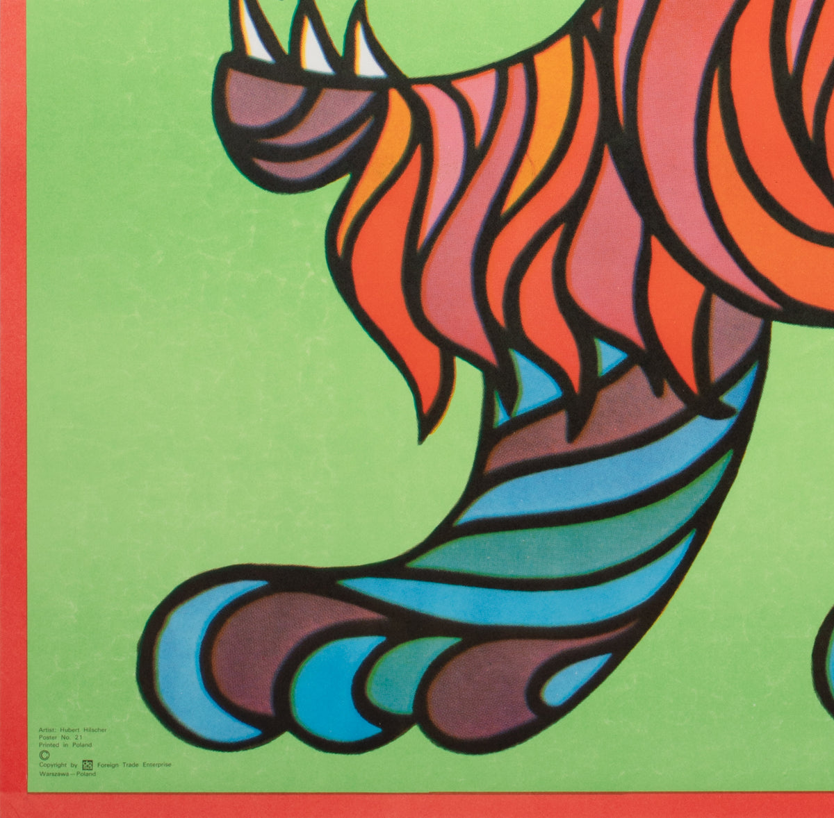 Cyrk Lion Acrobat R1978 Polish Circus Poster, Hilscher - detail