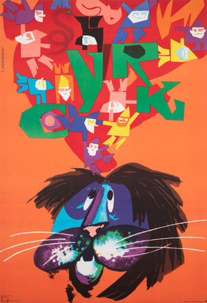 Cyrk Lion R1979 Polish Circus Poster, Jodlowski