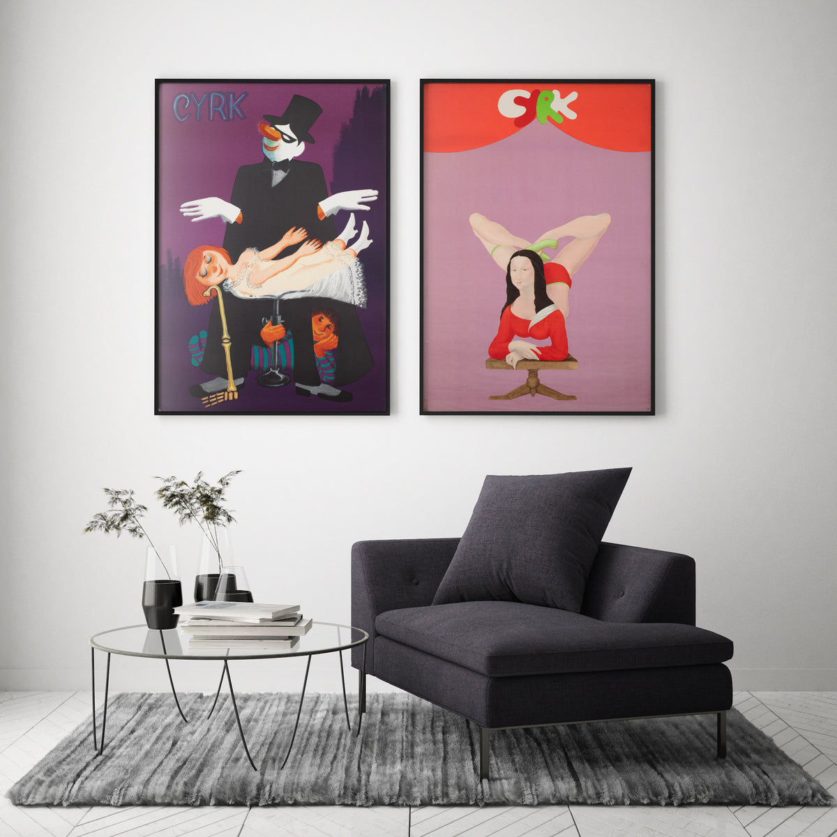 Polish CCYRK Mona Lisa Contortionist R1970s Polish Circus Poster, Maciej UrbaniecYRK Poster - Mona Lisa Contortionist R1970s, Urbaniec