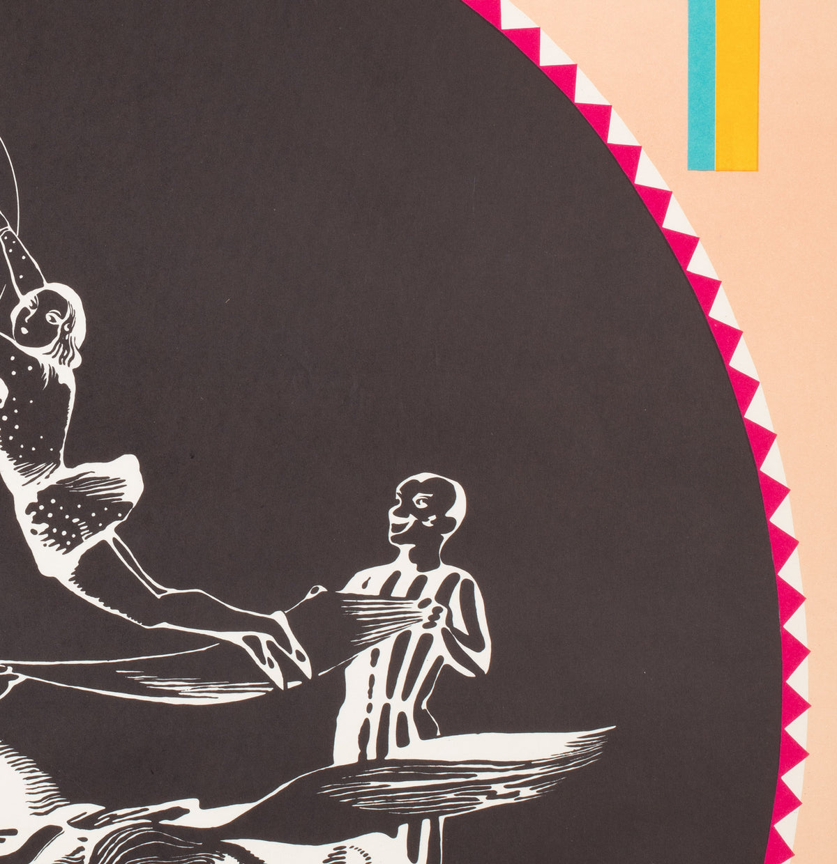 Cyrk Performing on Horseback 1970 Polish Circus Poster, Majewski - detail