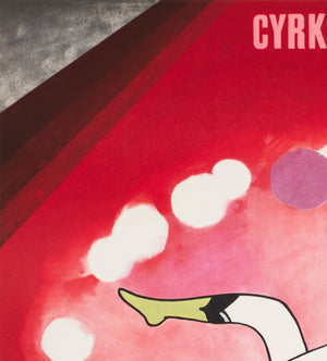 Cyrk Polish Circus Poster Balancing Juggling Acrobat 1968, Urbaniec - detail