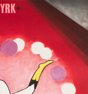 Cyrk Polish Circus Poster Balancing Juggling Acrobat 1968, Urbaniec - detail