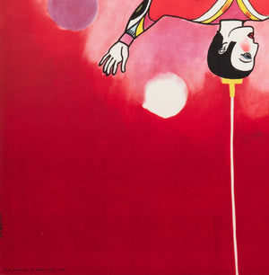 Cyrk Polish Circus Poster Balancing Juggling Acrobat 1968, Urbaniec - detail