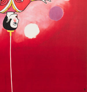 Cyrk Polish Circus Poster Balancing Juggling Acrobat 1968, Urbaniec - detail