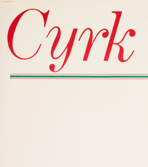 Cyrk Polish Circus Poster Bear with Ball 1965, Holdanowicz - detail