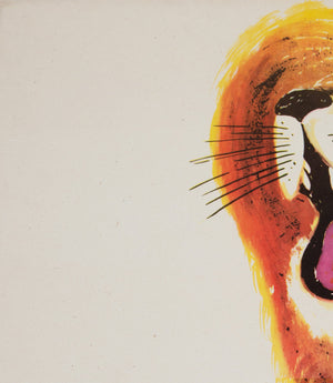 Cyrk Polish Circus Poster Clown and Lion R1982, Miedza-Tomaszewski - detail