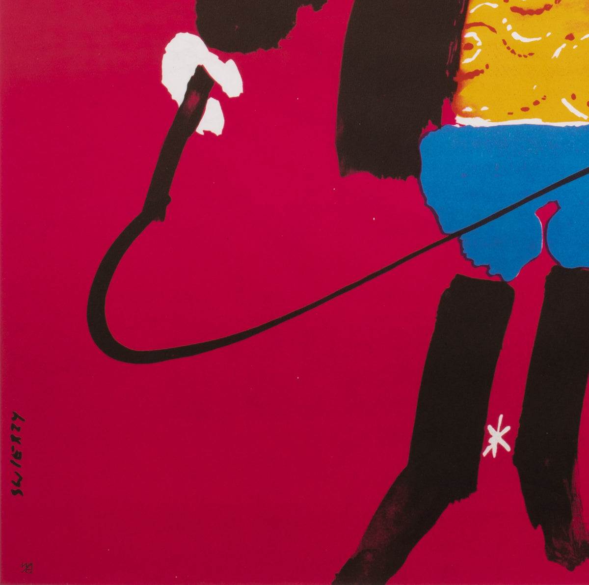 Cyrk Ringmaster Horse 1970s Polish Circus Poster, Waldemar Swierzy - detail