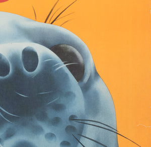Cyrk Seal Face 1974 Polish Circus Poster, Jerzy Czerniawski