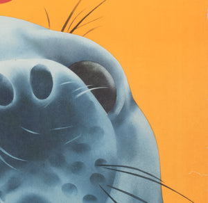 Cyrk Seal Face 1974 Polish Circus Poster, Czerniawski
