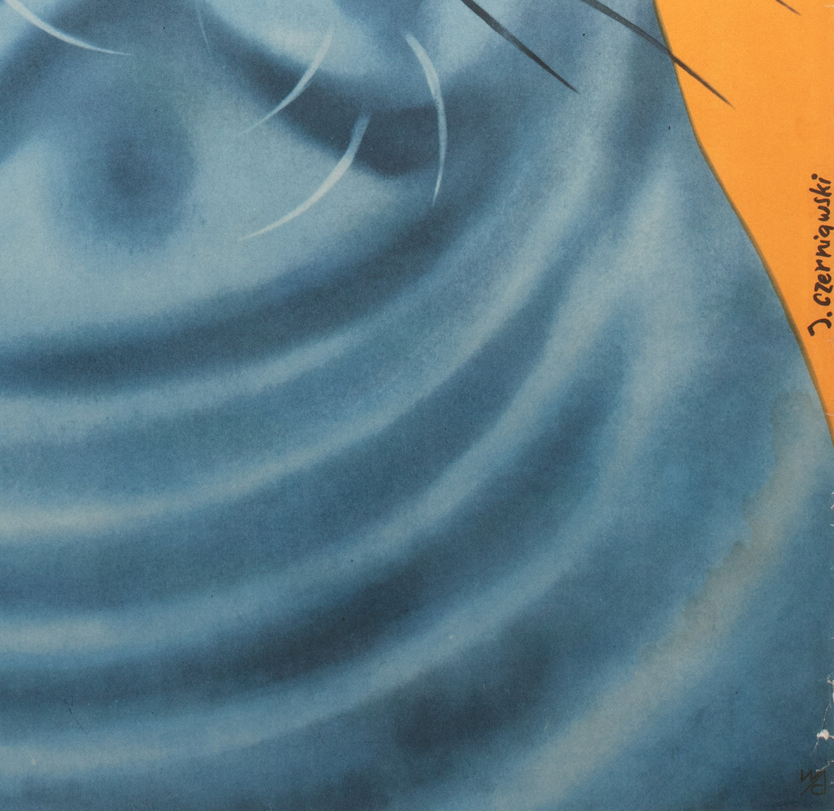 Cyrk Seal Face 1974 Polish Circus Poster, Jerzy Czerniawski