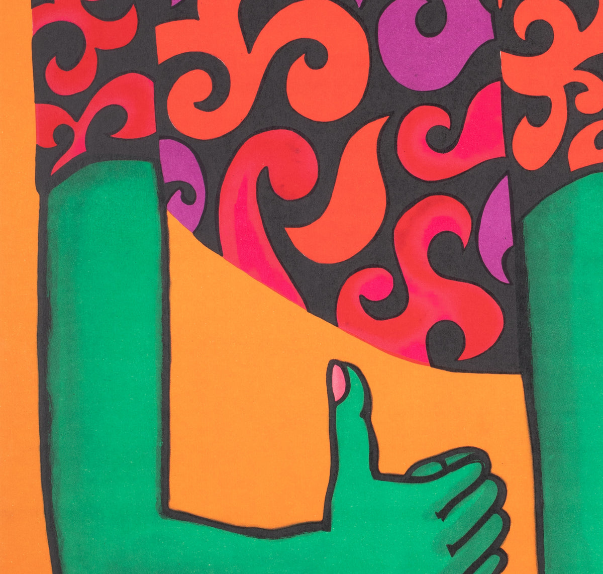 Cyrk Talking Monkey 1973 Polish Circus Poster, Hilscher - detail