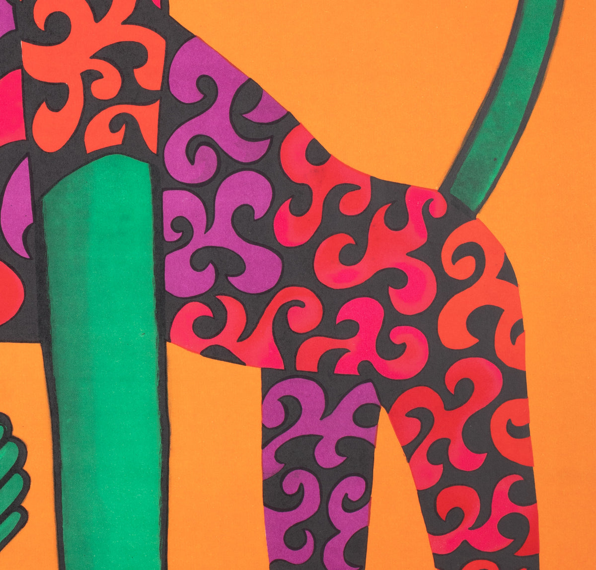 Cyrk Talking Monkey 1973 Polish Circus Poster, Hilscher - detail