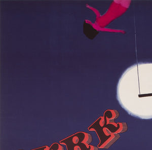 Cyrk Three Aerialists 1966 Polish Circus Poster, Danuta Zukowska - detail