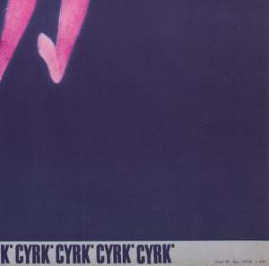Cyrk Three Aerialists 1966 Polish Circus Poster, Danuta Zukowska - detail