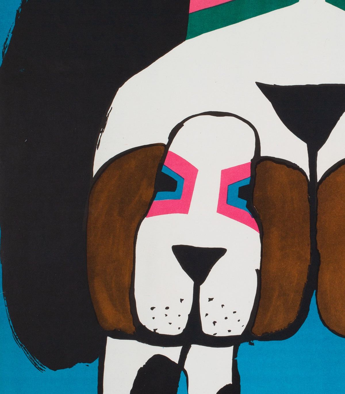 Cyrk Three Basset Hounds R1968 Polish B1 Circus Poster, Cieslewicz - detail