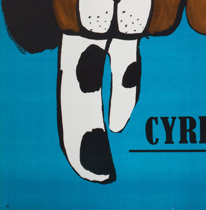 Cyrk Three Basset Hounds R1968 Polish B1 Circus Poster, Cieslewicz - detail
