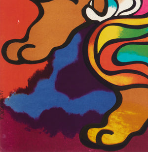 Cyrk Polish Circus Poster 3 Lions 1970, Jodlowski - detail