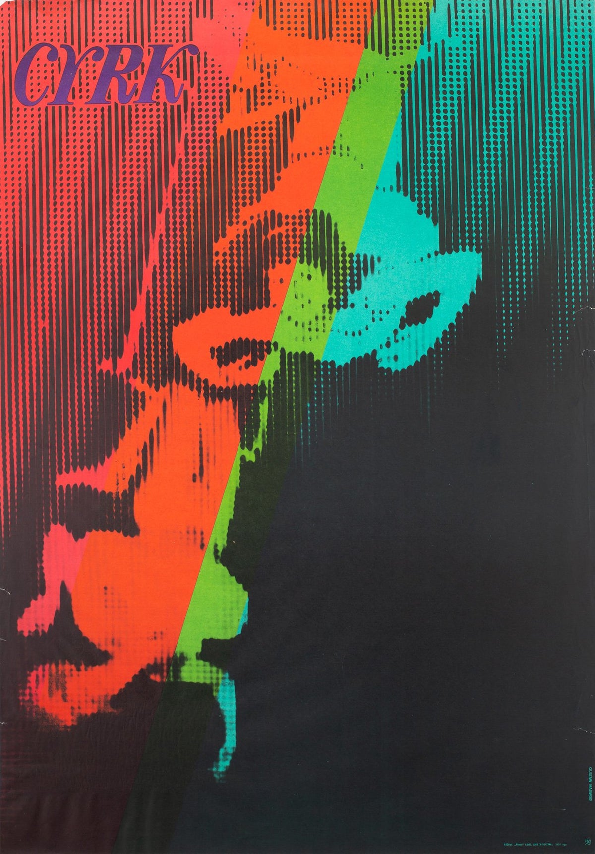 Cyrk Trapeze R1976 Polish B1 Circus Poster, Gustaw Majewski