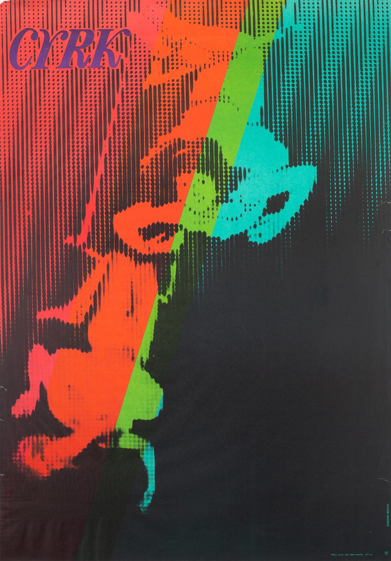 Cyrk Trapeze R1976 Polish B1 Circus Poster, Gustaw Majewski