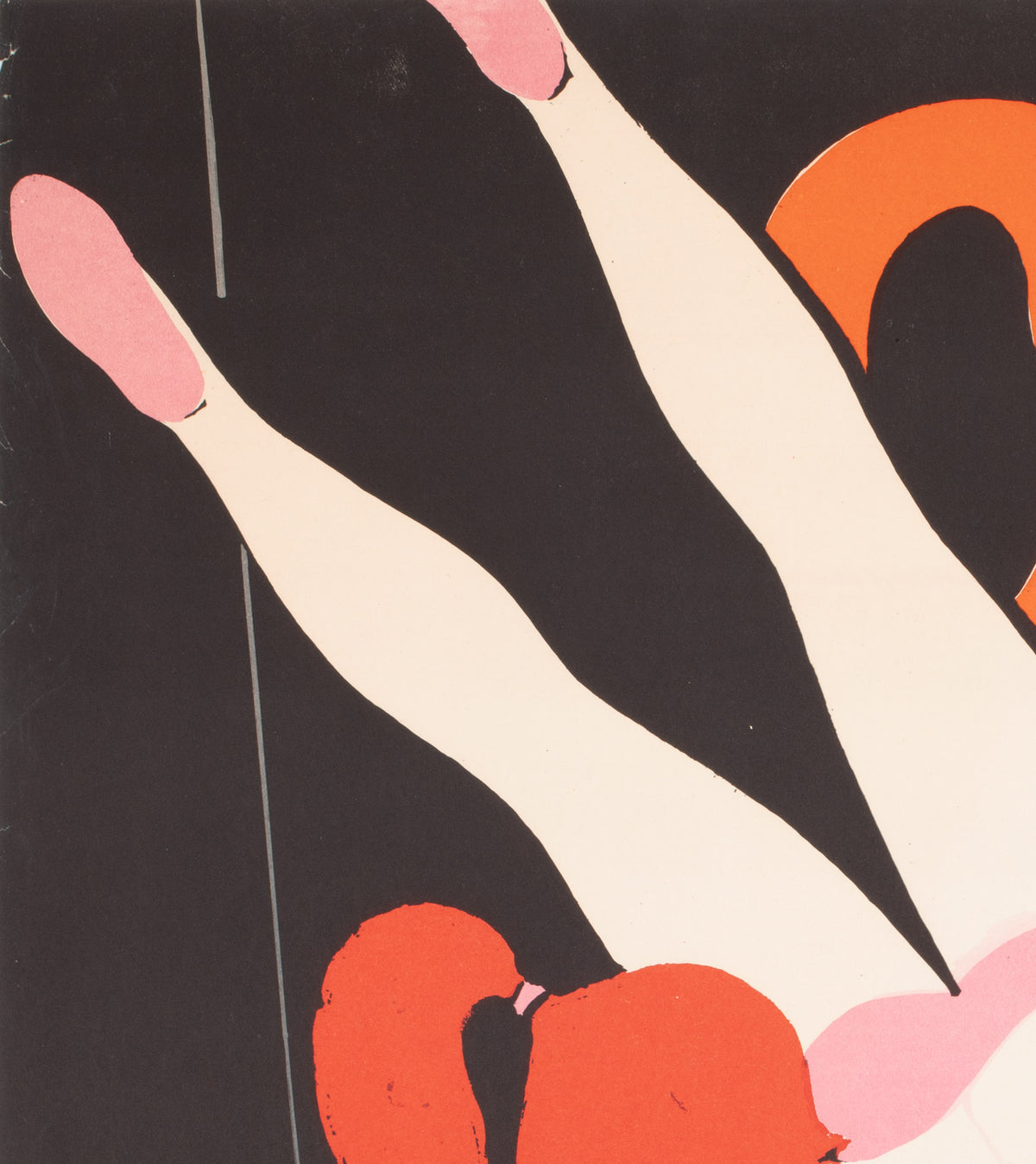 Cyrk Trapeze Aerialist 1967 Polish Circus Poster, Hilscher - detail