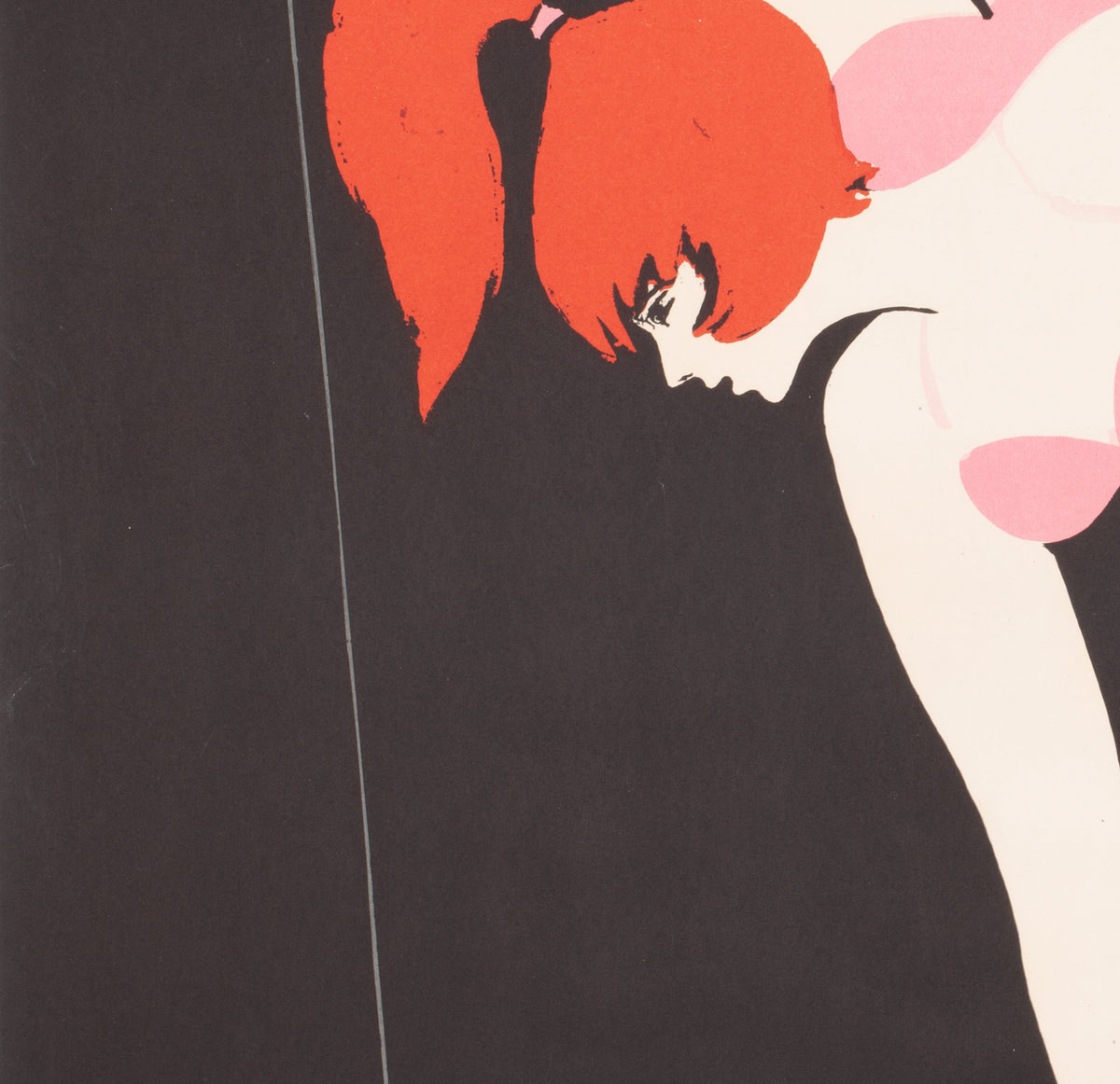 Cyrk Trapeze Aerialist 1967 Polish Circus Poster, Hilscher - detail