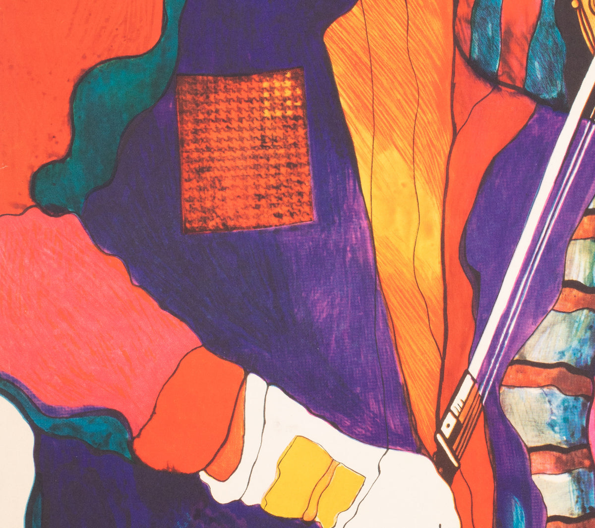 Cyrk Two Musical Clowns 1972 Polish Circus Poster, Stachurski - detail