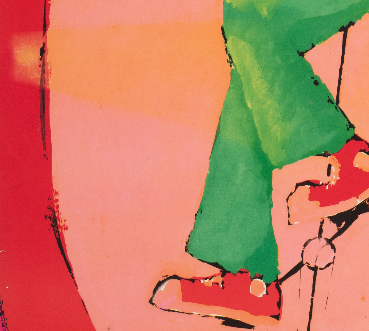 Unicycle Clown 1971 Polish CYRK Poster, Neugebauer - detail