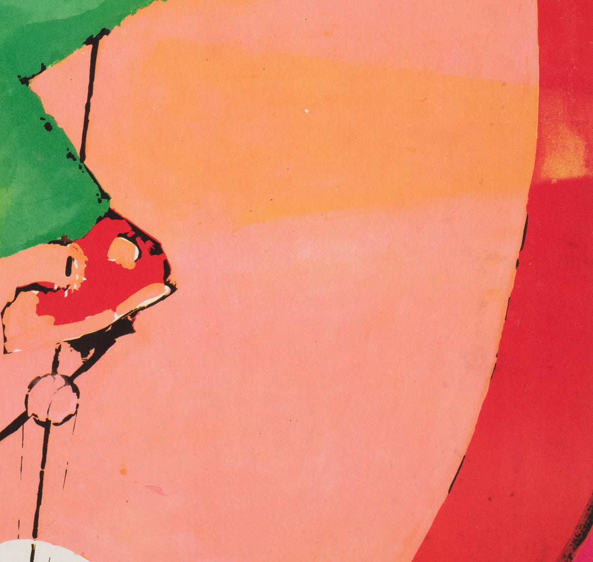 Unicycle Clown 1971 Polish CYRK Poster, Neugebauer - detail