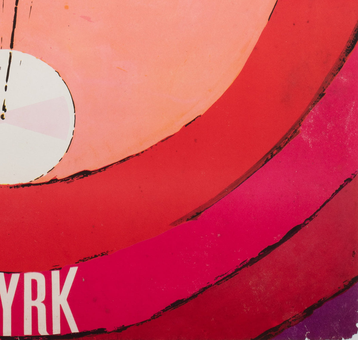 Unicycle Clown 1971 Polish CYRK Poster, Neugebauer - detail