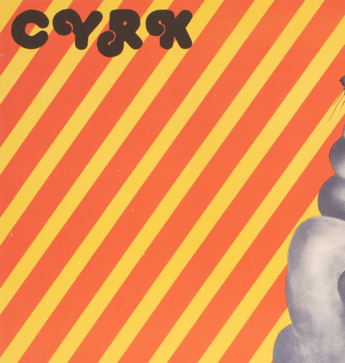 Cyrk Walrus Playing Accordion 1975 Polish Circus Poster, Zukowska - detail