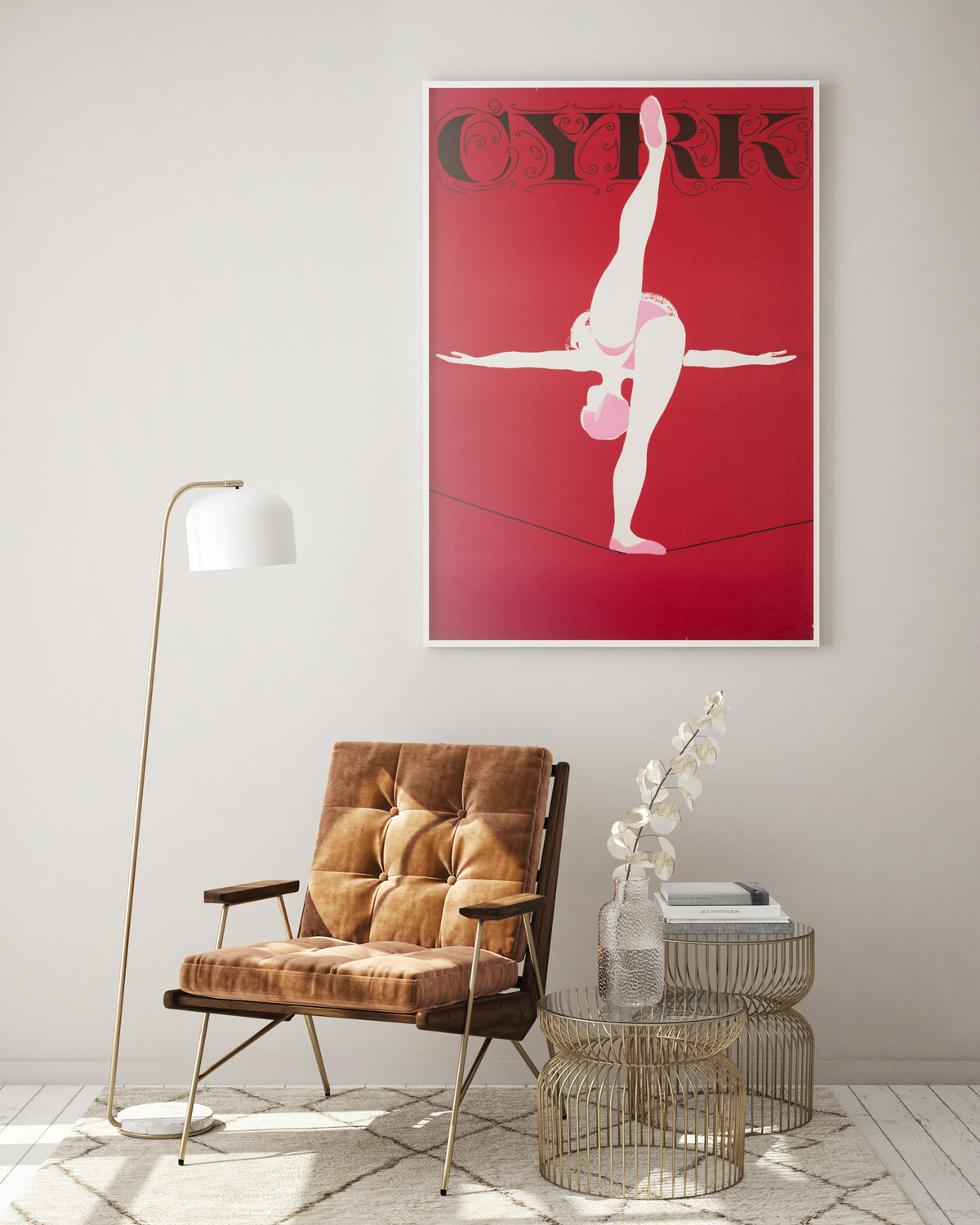 Cyrk Woman on Tightrope 1967 Polish Circus Poster, Gorka