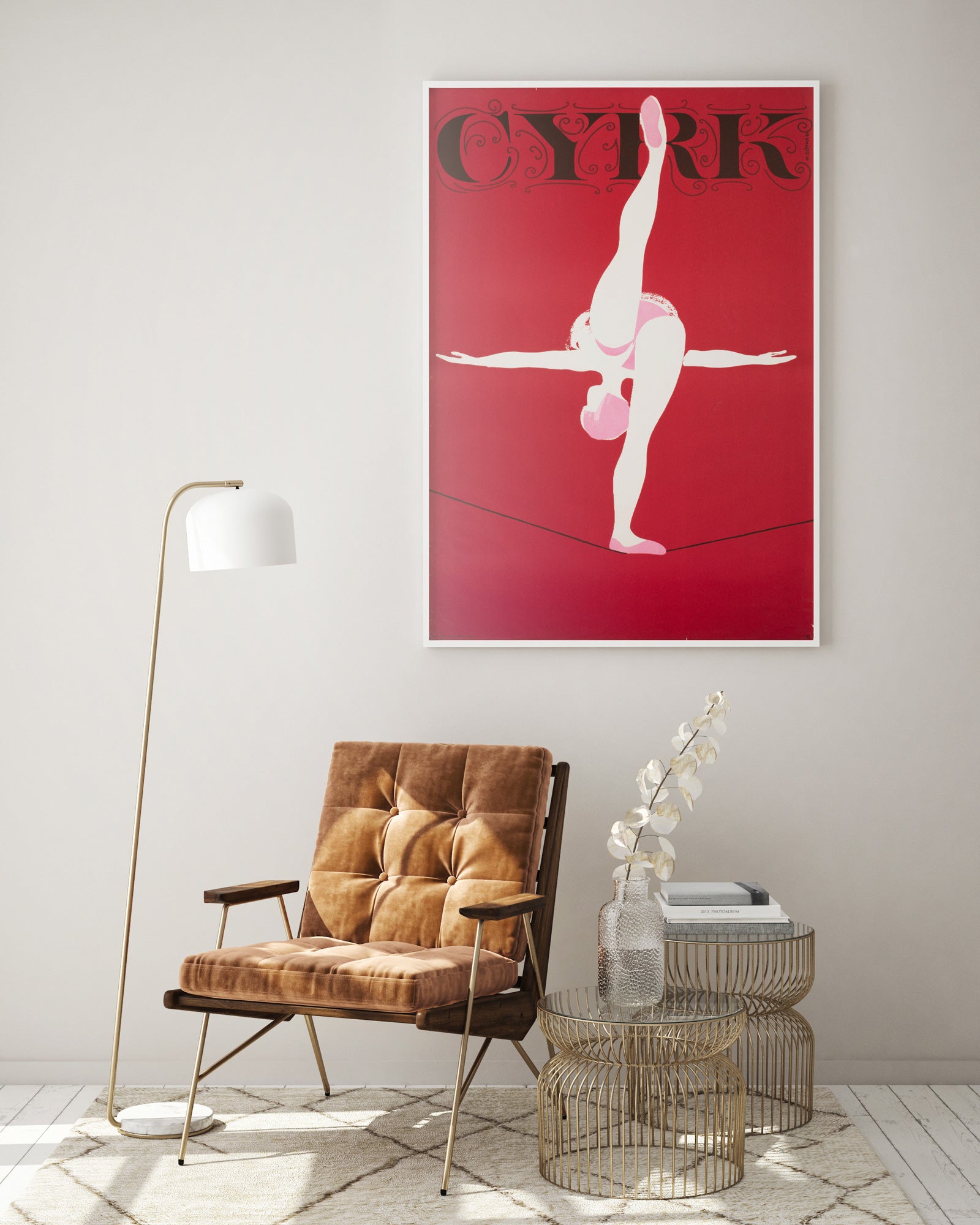 Cyrk Woman on Tightrope 1967 Polish Circus Poster, Gorka
