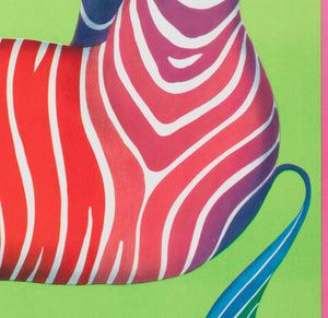 Cyrk Zebra Acrobat R1979 Polish Circus Poster, Hilscher - detail