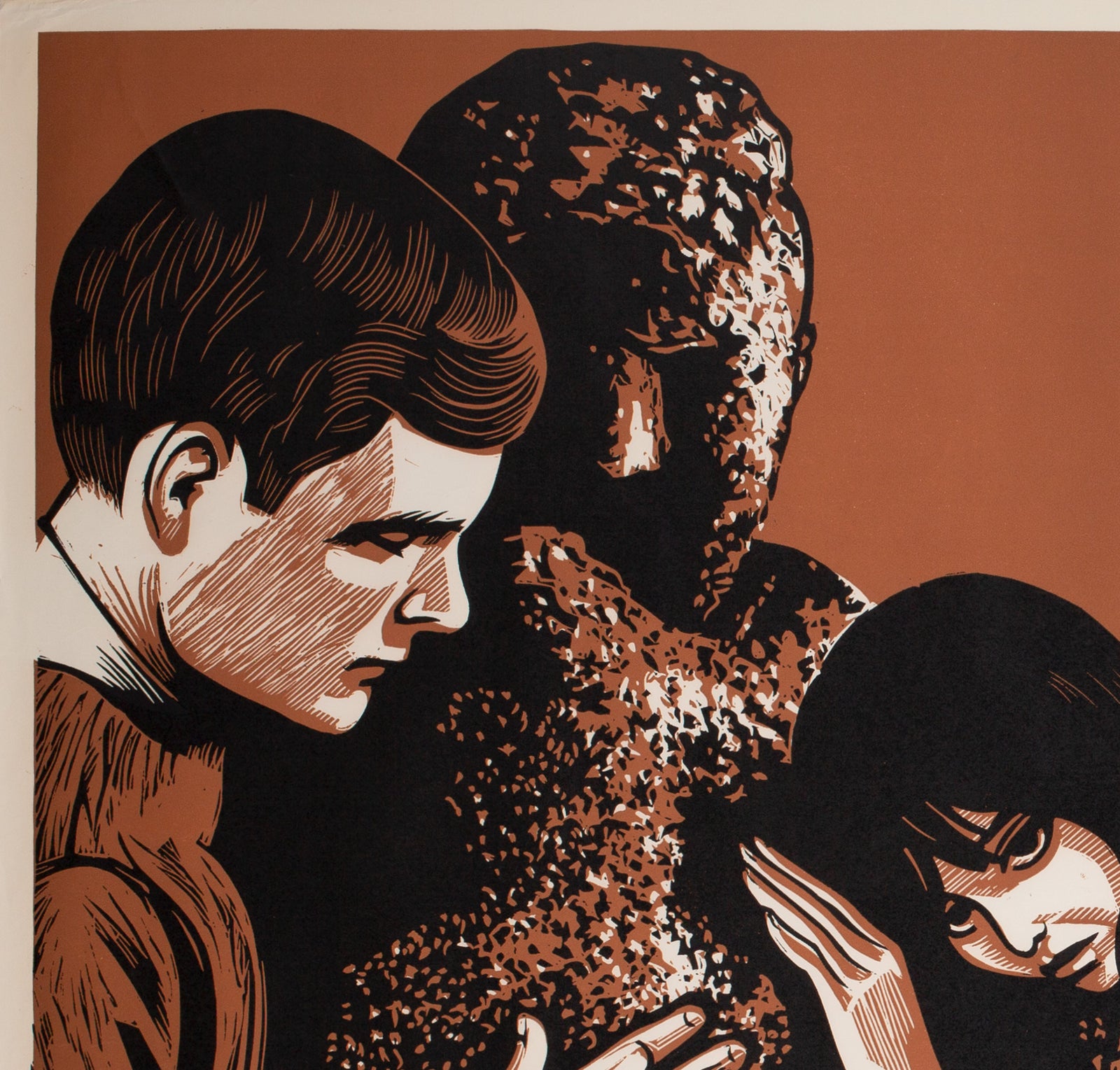 David and Lisa 1963 Academy Cinema UK Quad Film Poster, Strausfeld - detail